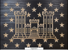 Load image into Gallery viewer, Customizable, Made to Order, Rustic, Handcrafted, Wooden Flags. You select the Union type.