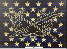 Load image into Gallery viewer, Customizable, Made to Order, Rustic, Handcrafted, Wooden Flags. You select the Union type.