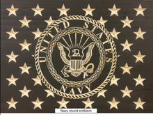 Load image into Gallery viewer, Customizable, Made to Order, Rustic, Handcrafted, Wooden Flags. You select the Union type.