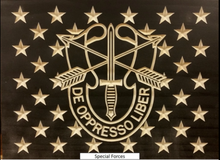Load image into Gallery viewer, Customizable, Made to Order, Rustic, Handcrafted, Wooden Flags. You select the Union type.